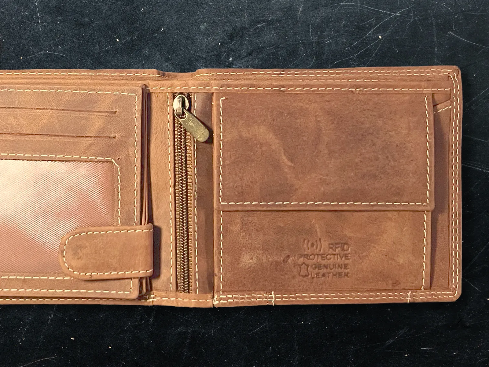 Veľký Hladký Peňaženka Zadná Strana