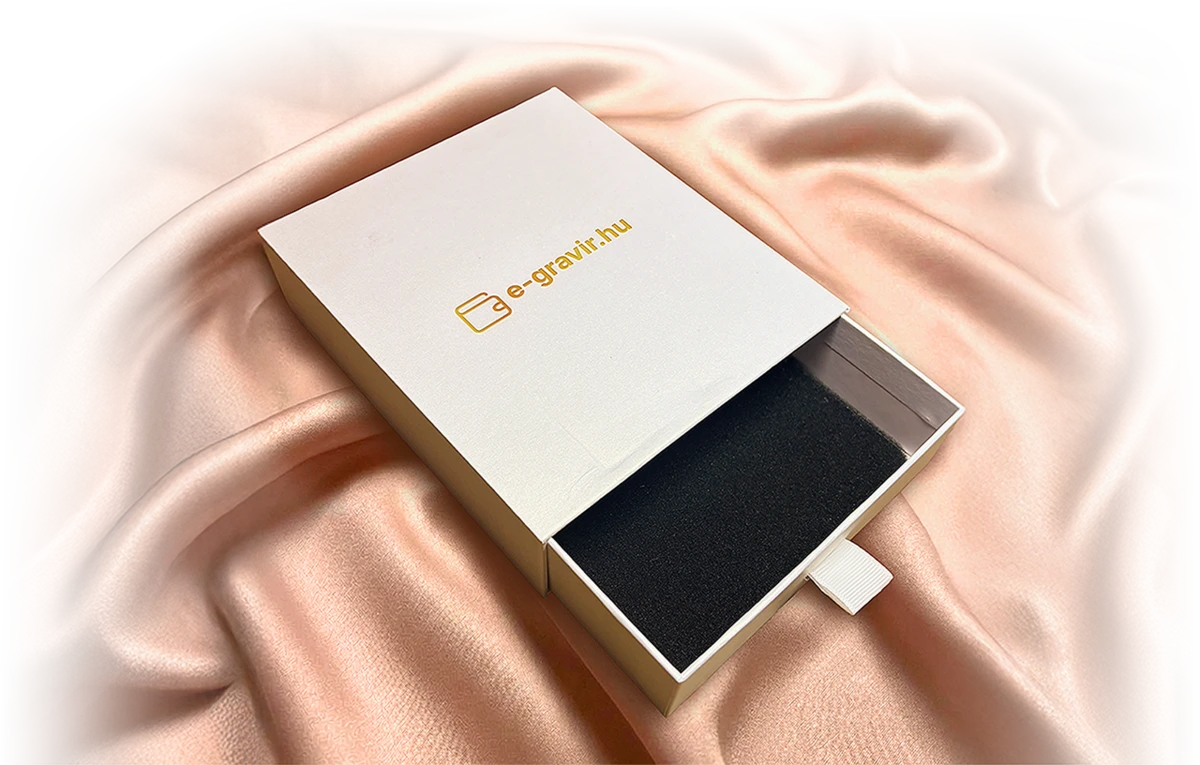 E-Gravír ajándék díszdoboz pénztárcákhoz